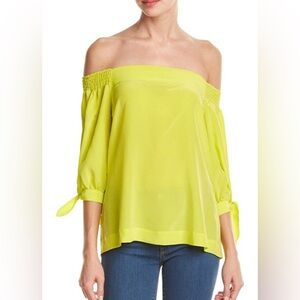 Trina Turk Top Peasant Silk Blouse